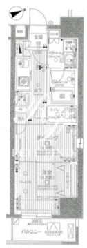 日神デュオステージ浅草三筋 707 間取り図