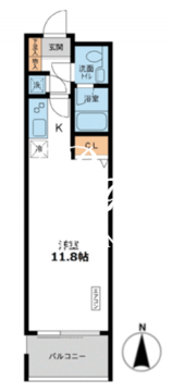 カッシア目黒 505 間取り図