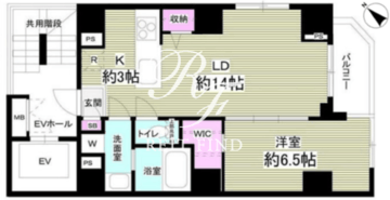 グランツ門前仲町 701 間取り図