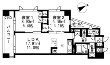 チェスターコート御茶ノ水 1101 間取り図
