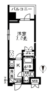 レジディア錦糸町 413 間取り図