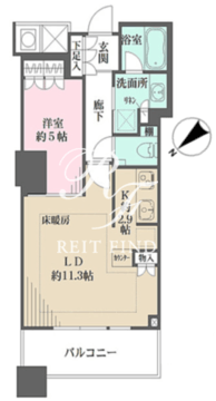 ザ・パークハウス西新宿タワー60 2206 間取り図