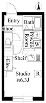 エクサム旗の台2 303 間取り図
