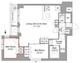 コンフォリア・リヴ平井ミューティオ 505 間取り図