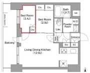 コンフォリア・リヴ平井ミューティオ 604 間取り図 ?>