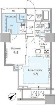 ルビア赤坂 302 間取り図