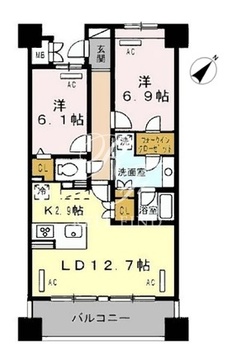 ロイヤルパークス豊洲 409 間取り図
