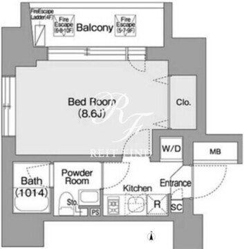 コンフォリア・リヴ森下ＭＵＴＩＯ 1002 間取り図