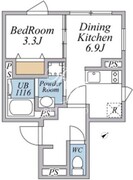 リーガランド武蔵小山アネックス 201 間取り図