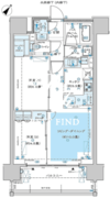 ディームス渋谷本町 406 間取り図