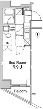 プラウドフラット蒲田2 406 間取り図