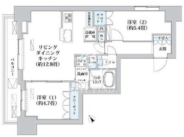 Ｌｕｍａ高輪 1102 間取り図