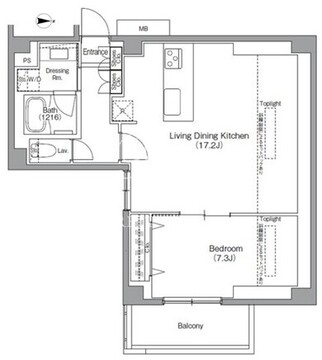 アローズ南麻布 1101 間取り図