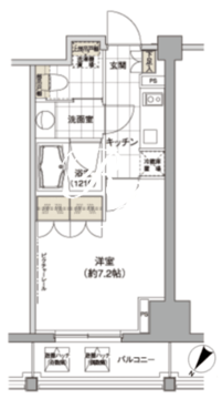 パークハビオ渋谷 905 間取り図