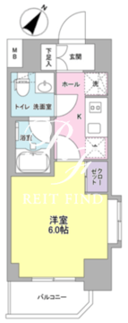 プラース千代田富士見 807 間取り図