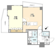 ラサンテ五反田 803 間取り図
