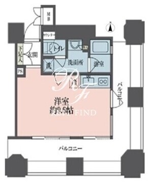 ルネ新宿御苑タワー 1306 間取り図