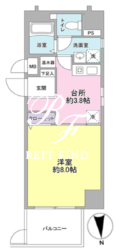 ヴェルデ東日本橋 305 間取り図
