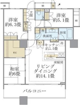 ブリリアマーレ有明タワー&ガーデン 2609 間取り図