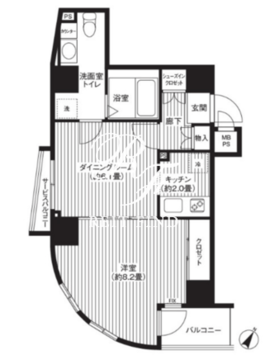 カスタリア初台 601 間取り図