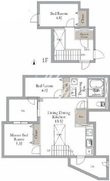 ライブフラット西荻窪 101 間取り図