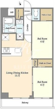 ラドゥセール志茂 503 間取り図