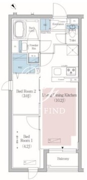 アーバネックス文京小石川 401 間取り図