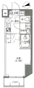 エスレジデンス雑司が谷 504 間取り図