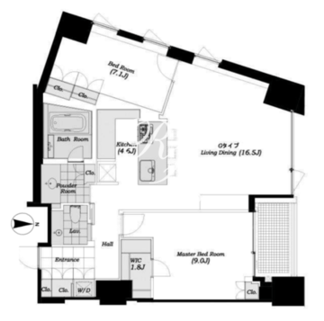 We Will 八丁堀 1201 間取り図