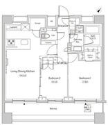 ザ・パークハビオ目黒プレイス 804 間取り図