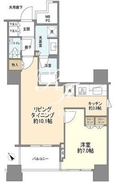 ル・サンク大崎ウィズタワー 1204 間取り図