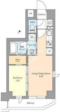 アイフラット渋谷西原 304 間取り図