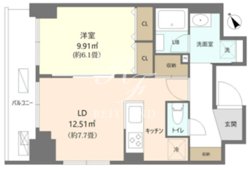Ｒｅｆｒａｍｅ５早稲田 602 間取り図