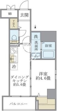 シティフォレスト森下 102 間取り図