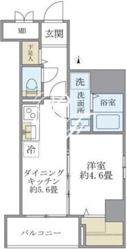 シティフォレスト森下 303 間取り図