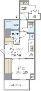 シティフォレスト森下 402 間取り図