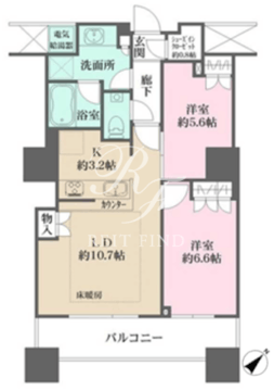 ザ・パークハウス西新宿タワー60 619 間取り図