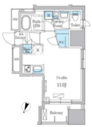 パークアクシス小伝馬町 405 間取り図