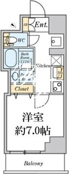 クレストコート志村坂上 602 間取り図