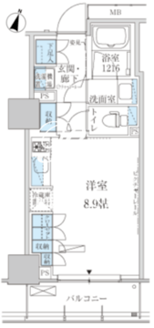 パークアクシス赤坂見附 302 間取り図