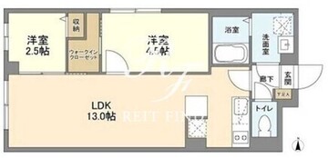 ウェルスクエア西新宿五丁目 401 間取り図
