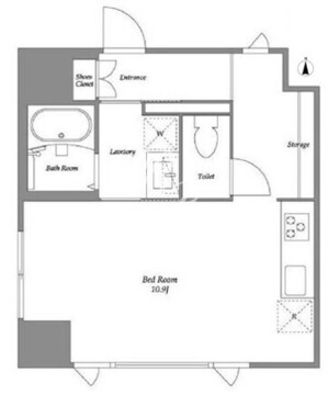 品川港南テラス 401 間取り図