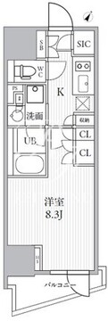 シーズンフラッツ大井町 S-205 間取り図