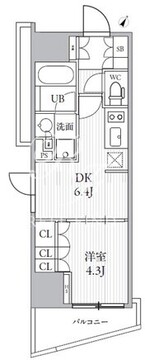 シーズンフラッツ大井町 N-203 間取り図