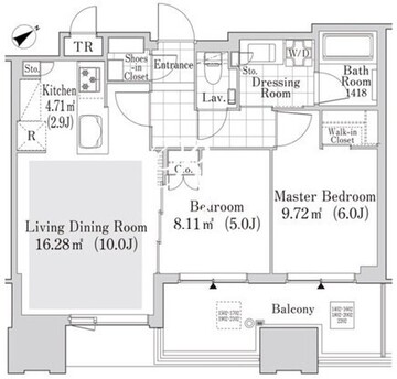 大崎ガーデンレジデンス 2102 間取り図