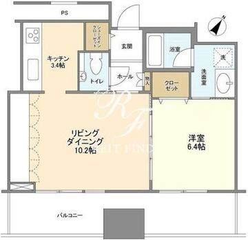 リガーレ日本橋人形町 3505 間取り図