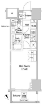 コンフォリア浅草橋 1204 間取り図