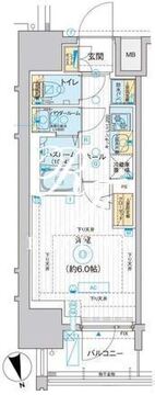 ディームス品川南大井 811 間取り図