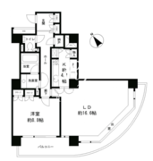 リバーポイントタワー 1008 間取り図