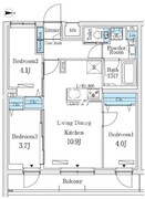プライムブリス中野富士見町1 204 間取り図